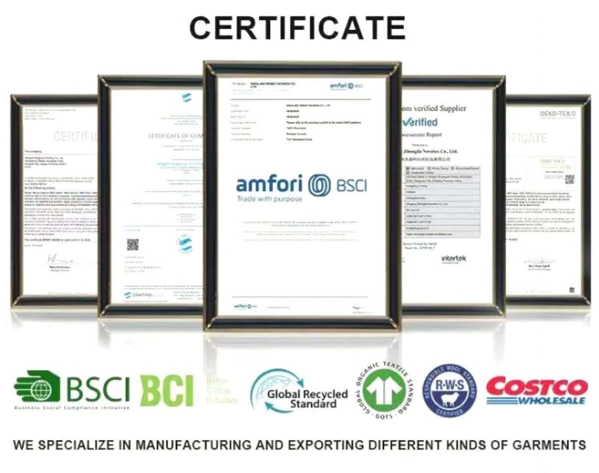 premium cotton polo CERTIFICATE